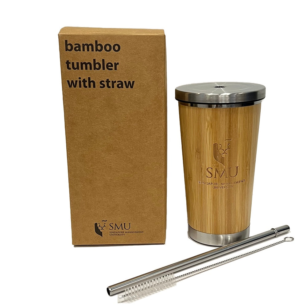 Bamboo Tumbler with Straw The SMU Shop