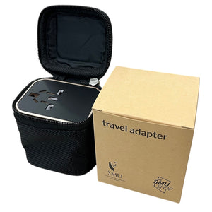Travel Adapter with USB-C and USB-A Ports - Gold