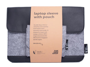 PU and Felt Laptop Sleeve with Pouch.